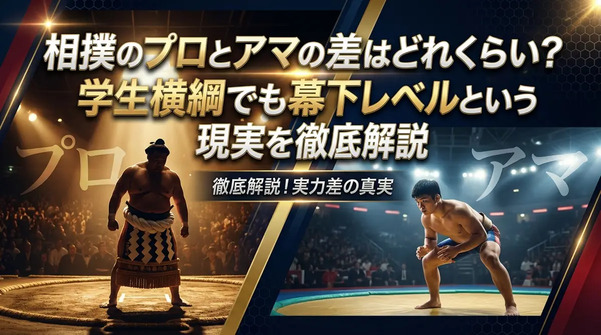 相撲のプロとアマの差はどれくらい?学生横綱でも幕下レベルという現実を徹底解説