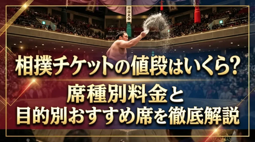 相撲チケットの値段はいくら？席種別料金と目的別おすすめ席を徹底解説